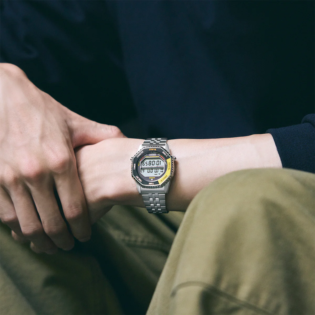 Men’s Digital Quartz Watch in Black & Yellow - SMGG17P1 - Image 2
