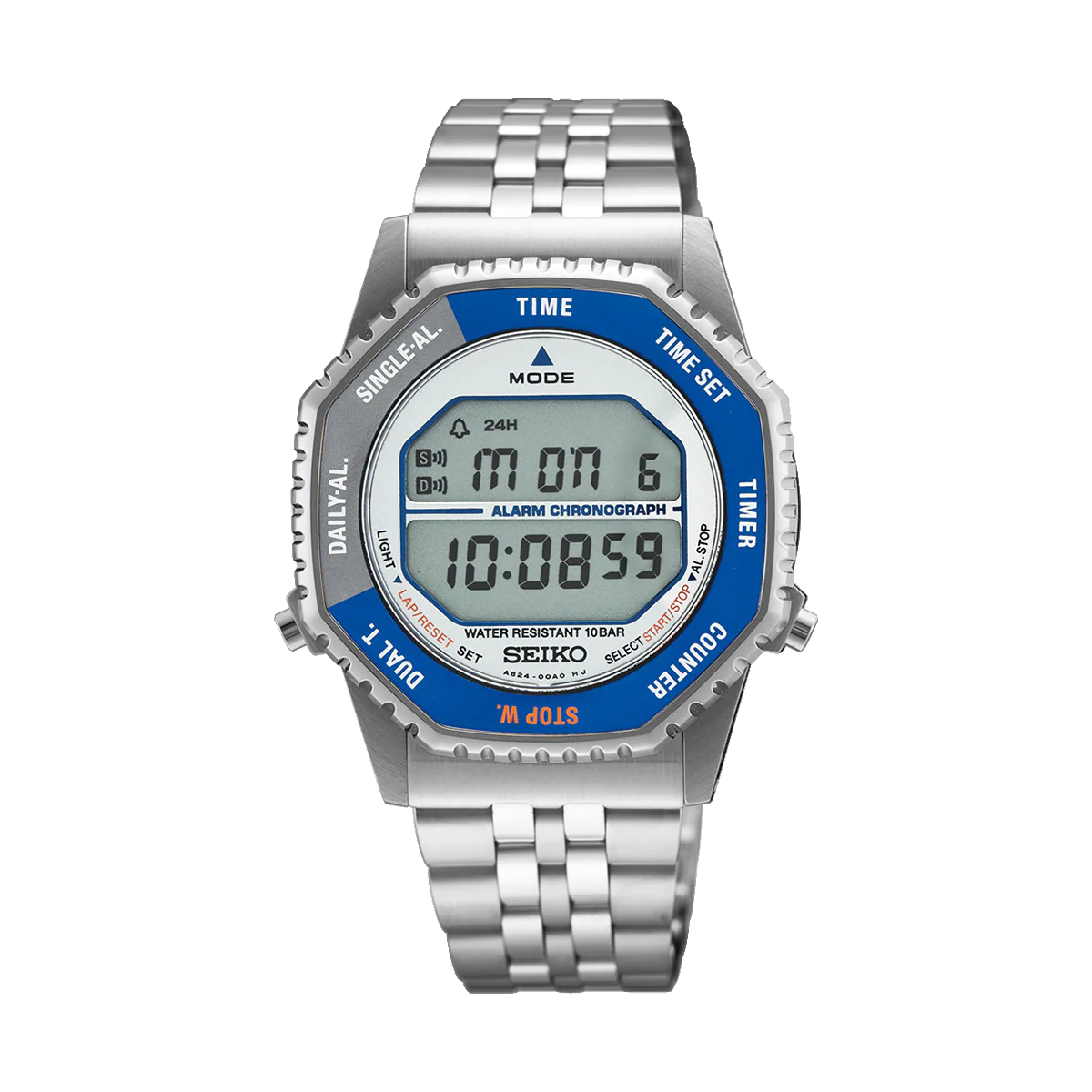 Men’s Digital Quartz Watch in Blue & Silvertone - SMGG21P1